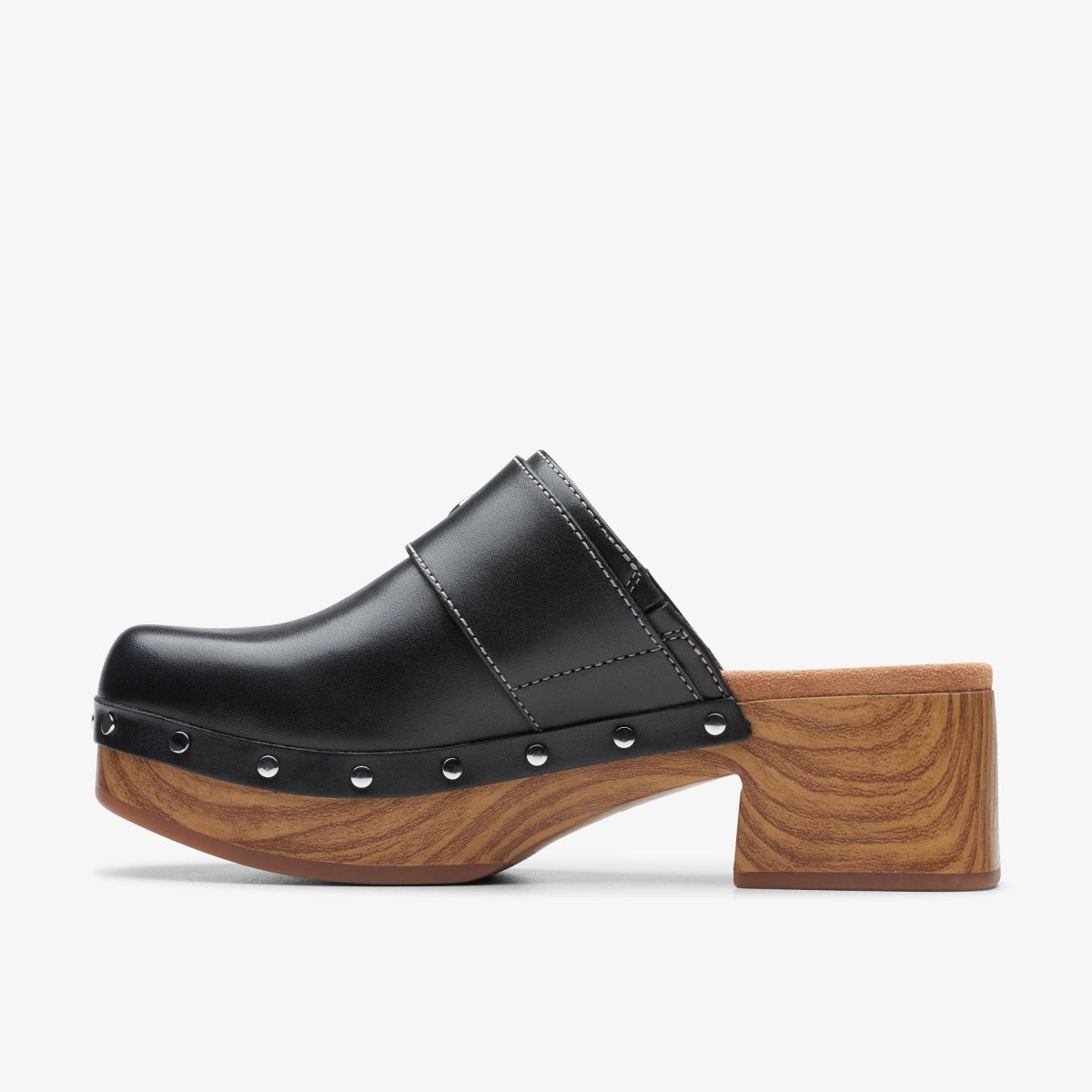 Clarks Sivanne Sun Black Leather Klompen Dames Zwart | 5134869-PO