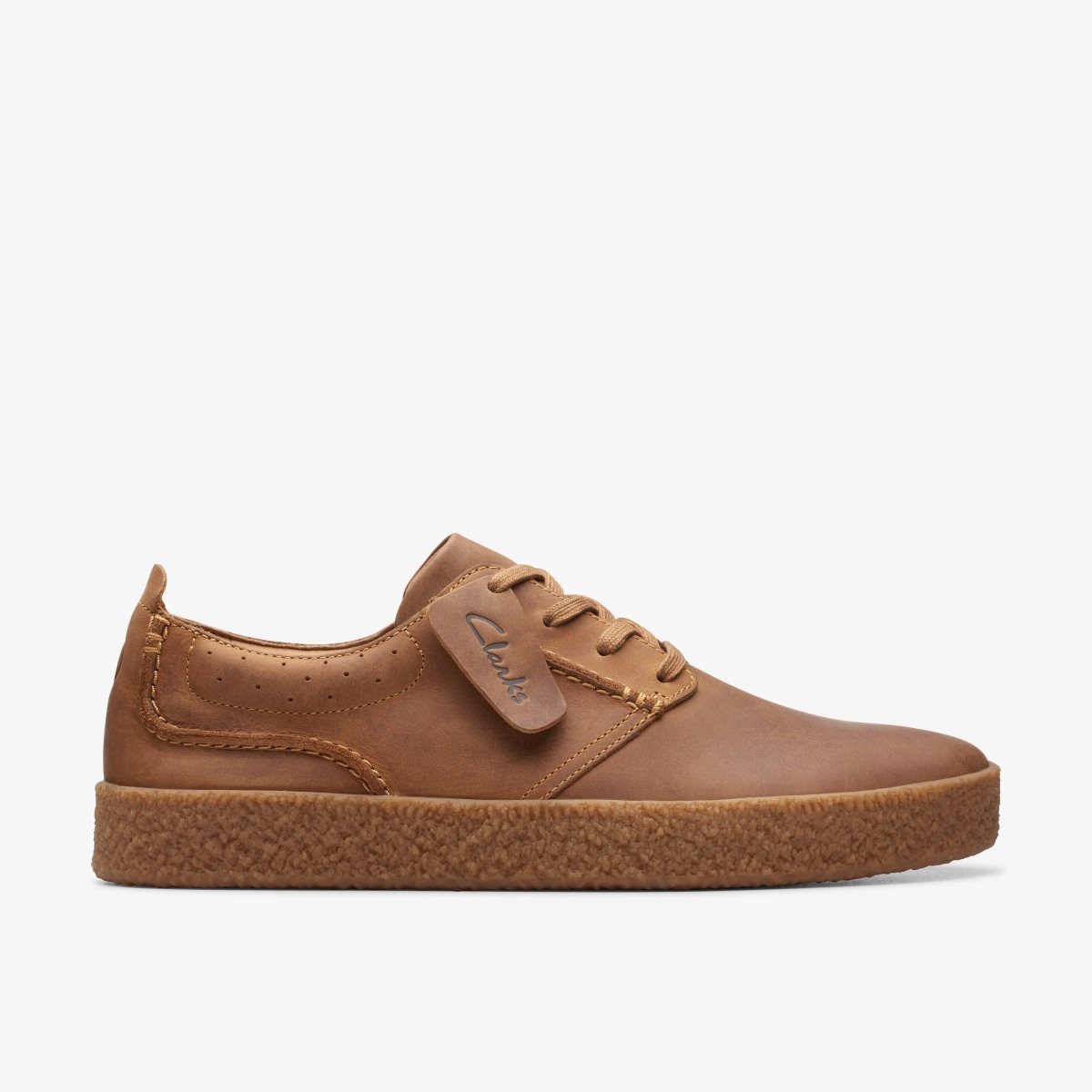 Clarks Streethill Lace Dark Tan Leather Sneakers Heren Donkerbruin | 6354281-RK