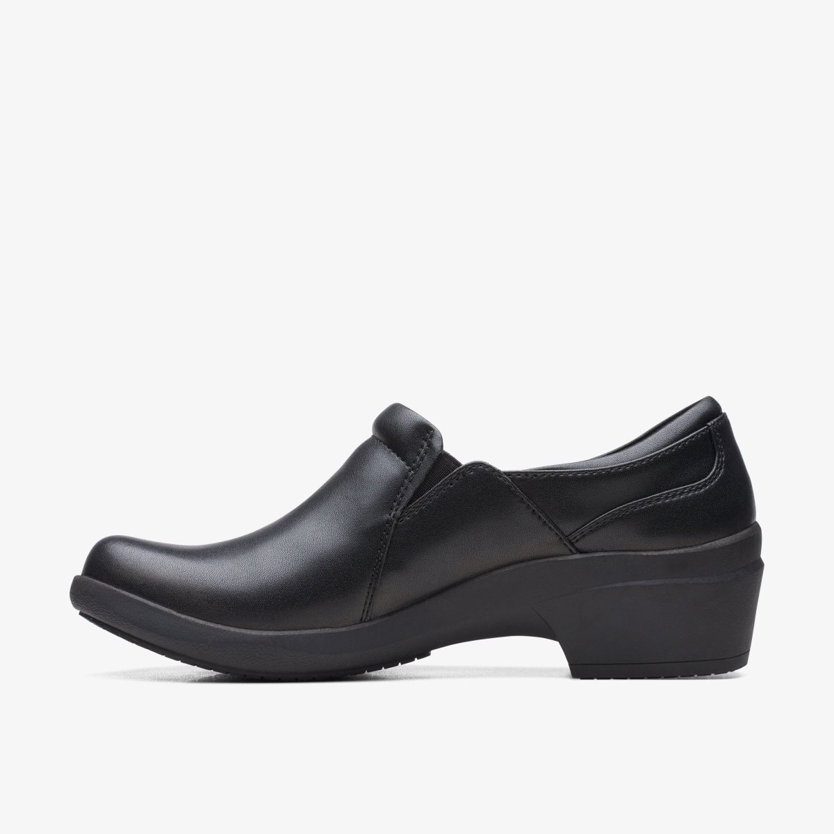 Clarks Talene Pace Black Leather Klompen Dames Zwart | 4368597-HQ