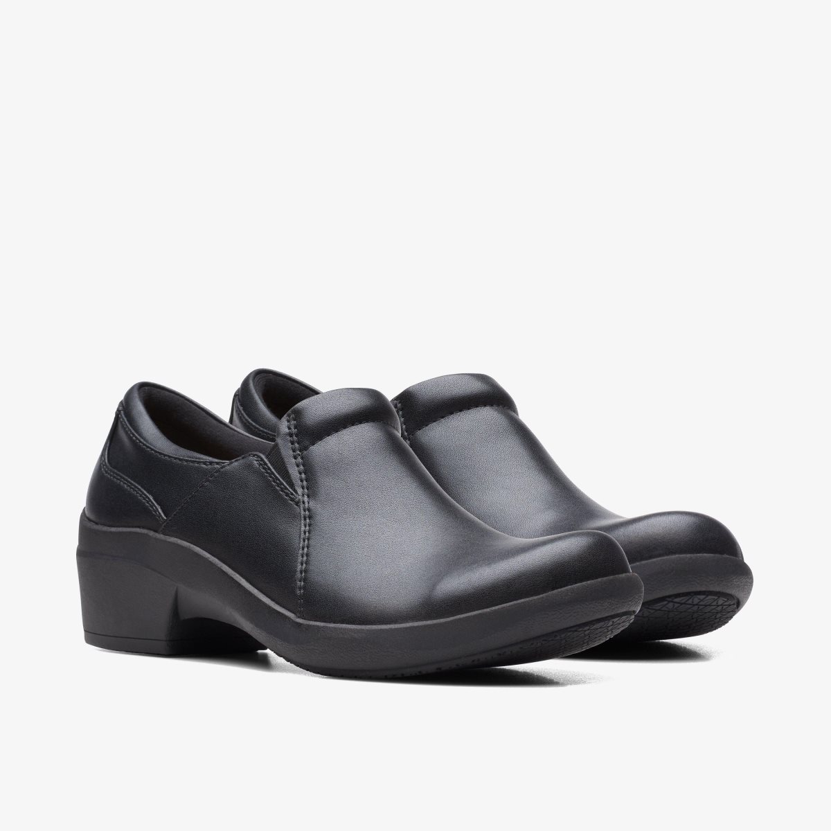 Clarks Talene Pace Black Leather Klompen Dames Zwart | 4368597-HQ