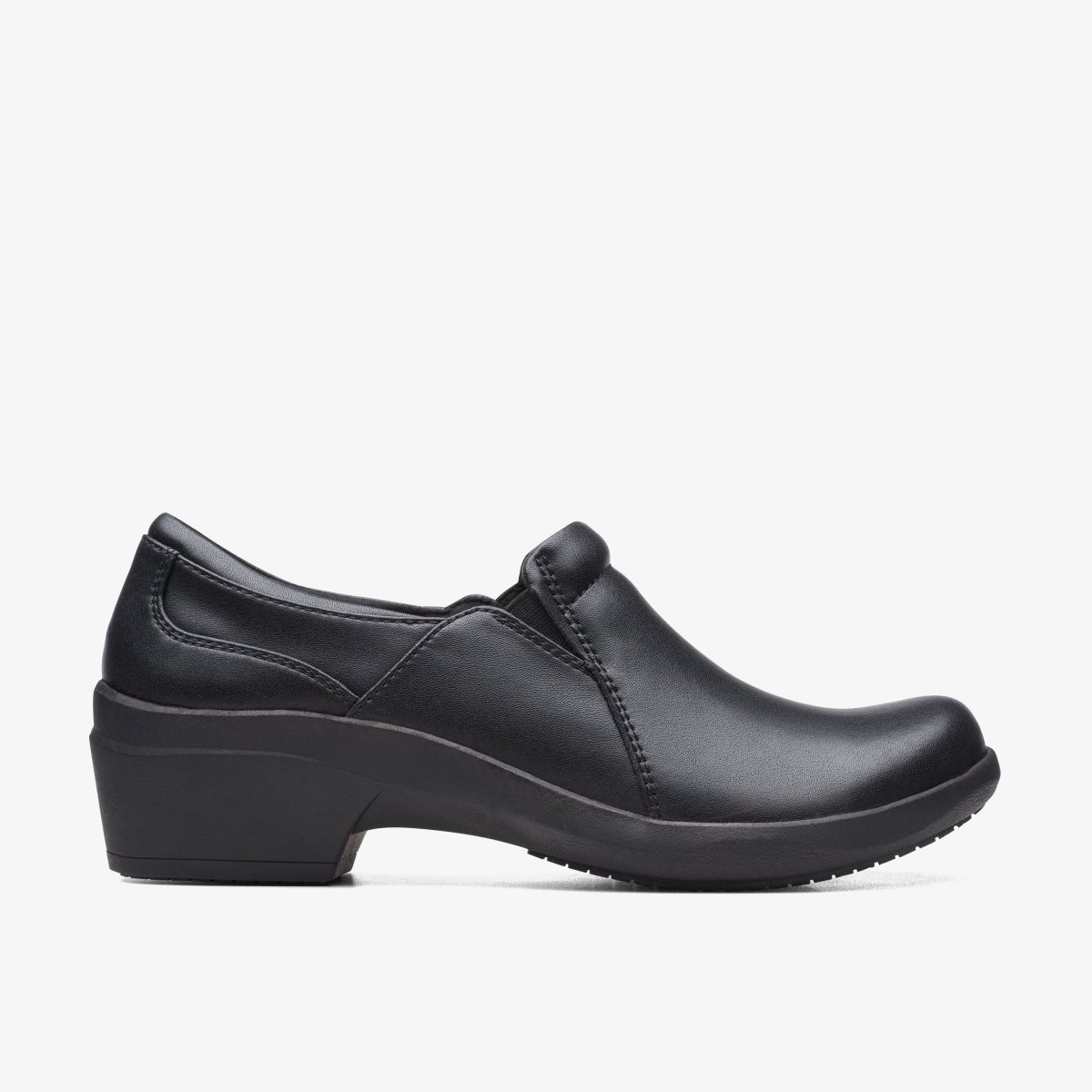 Clarks Talene Pace Black Leather Klompen Dames Zwart | 4368597-HQ