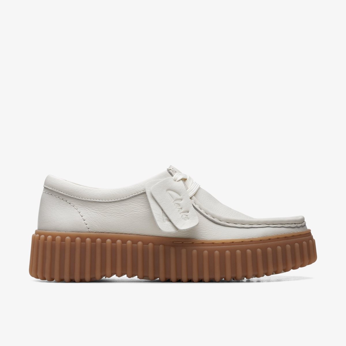 Clarks Torhill Bee Off White Leather Platform Schoenen Dames Wit | 1962570-JF