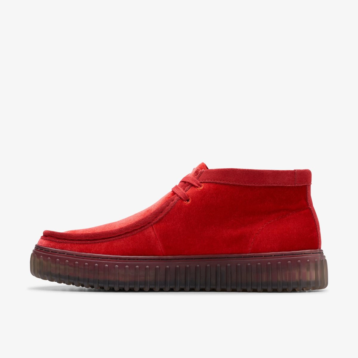 Clarks Torhill Hi Red Velvet Laarzen Heren Rood | 4381607-OS