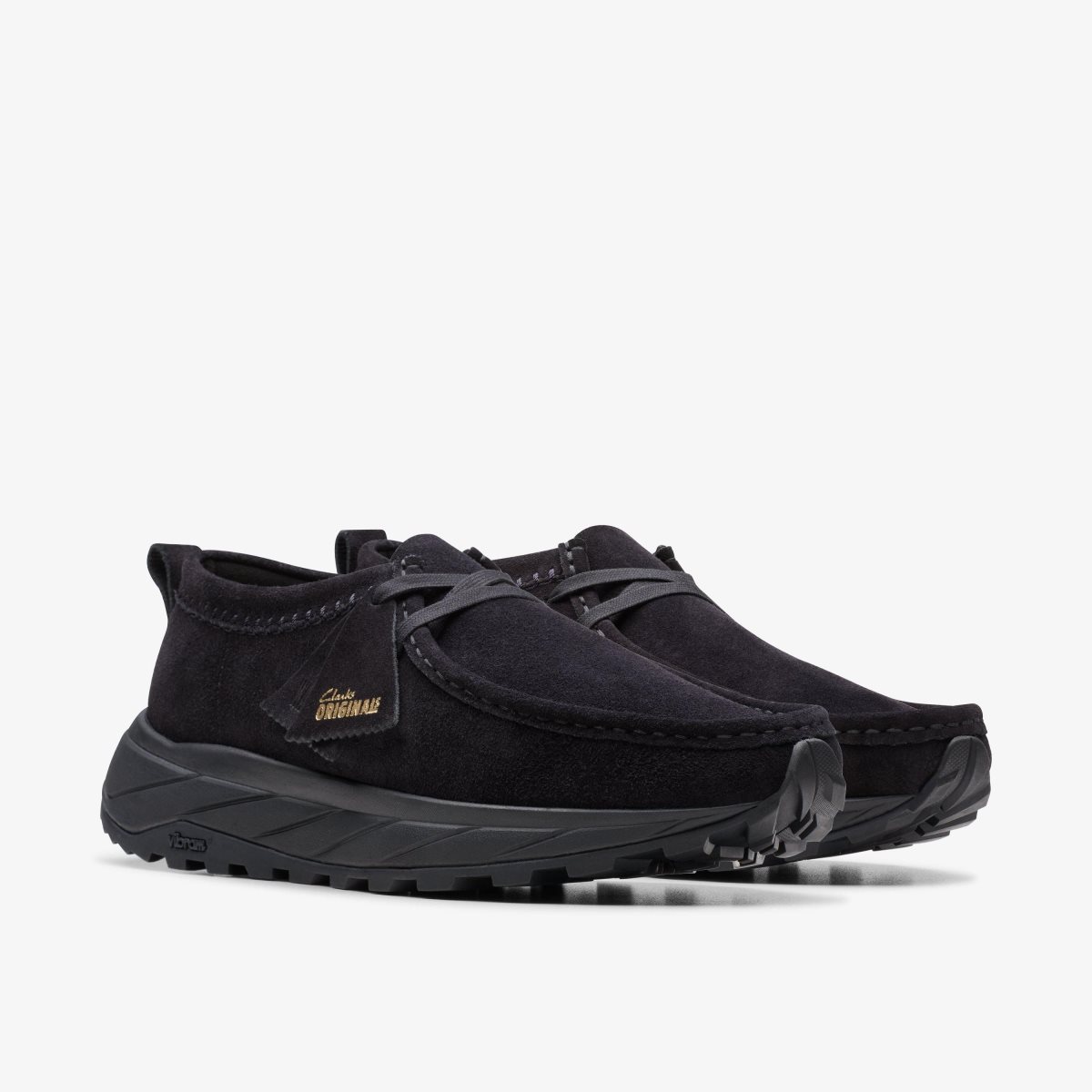 Clarks Walla Eden Lo Black Suede Wallabees Heren Zwart | 0365914-JE