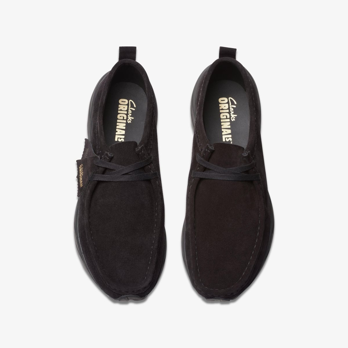 Clarks Walla Eden Lo Black Suede Wallabees Heren Zwart | 0365914-JE