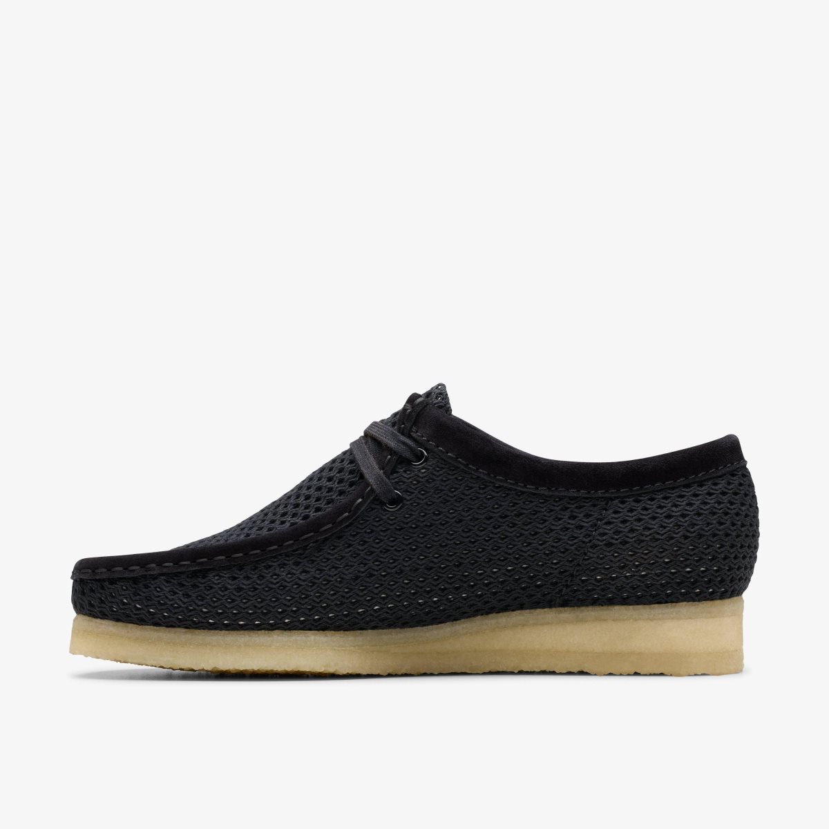 Clarks Wallabee Black Mesh Wallabees Heren Zwart | 4518673-LO