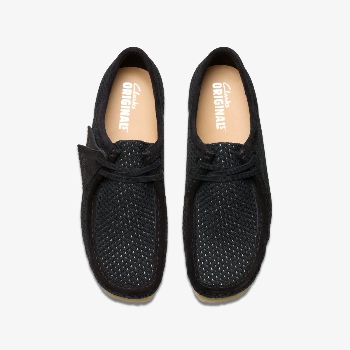 Clarks Wallabee Black Mesh Wallabees Heren Zwart | 4518673-LO