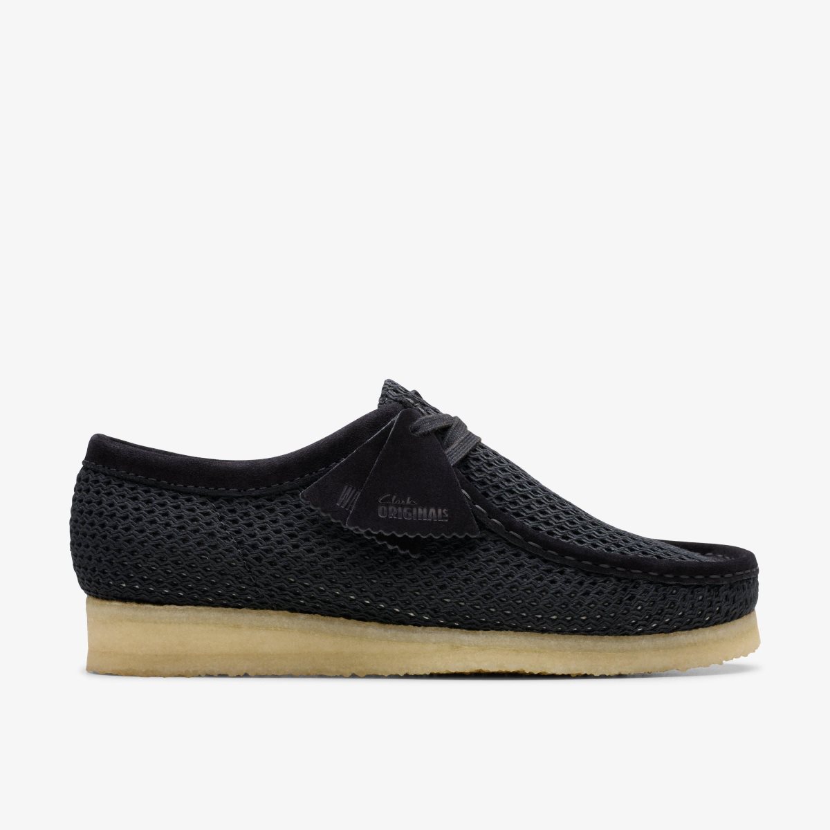 Clarks Wallabee Black Mesh Wallabees Heren Zwart | 4518673-LO