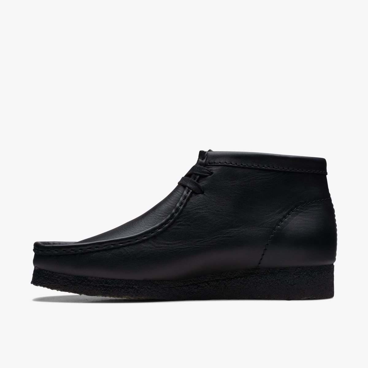 Clarks Wallabee Boot Black Leather Wallabees Heren Zwart | 9271053-UY