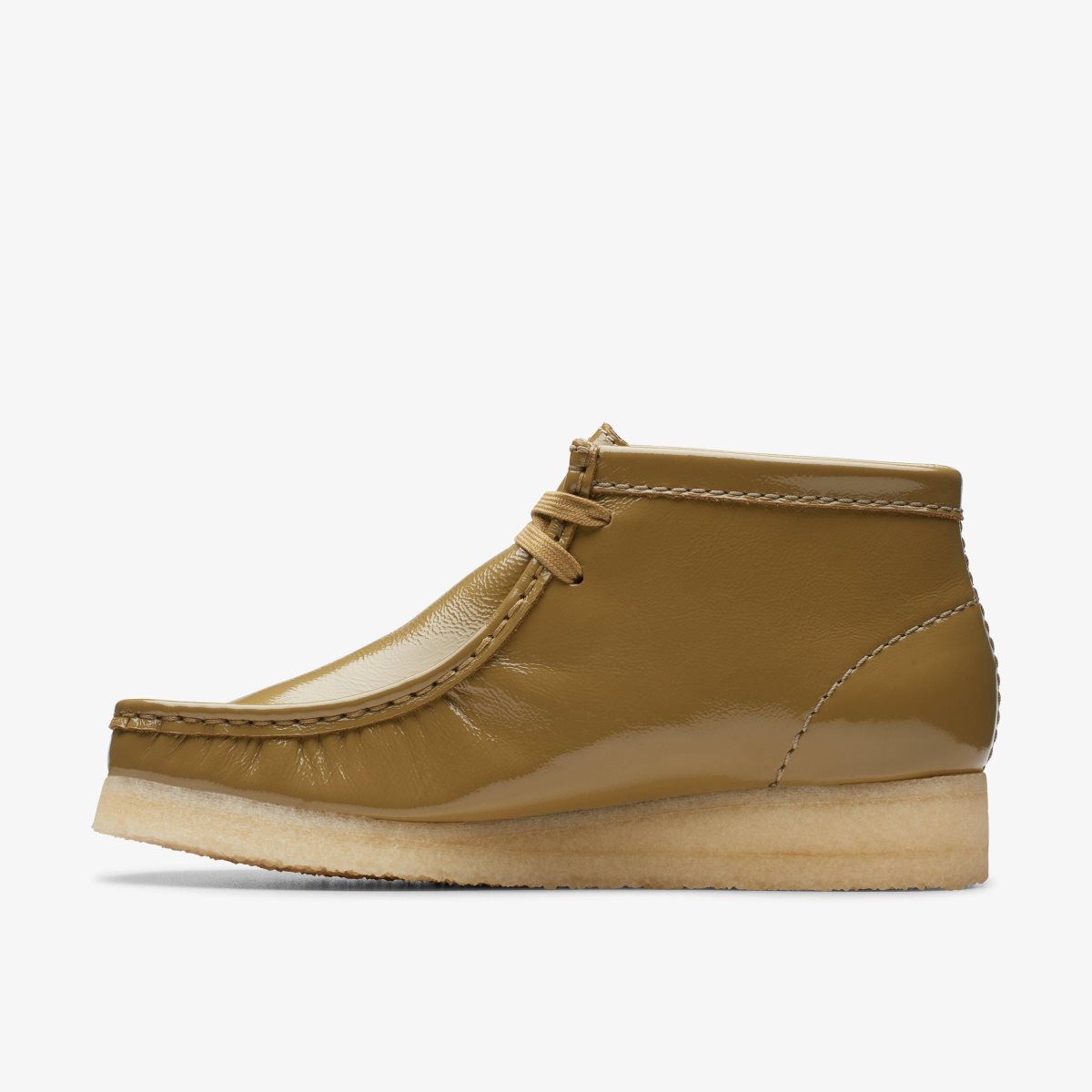 Clarks Wallabee Boot Dark Olive Patent Laarzen Dames Donkerolijfgroen | 8642153-HX