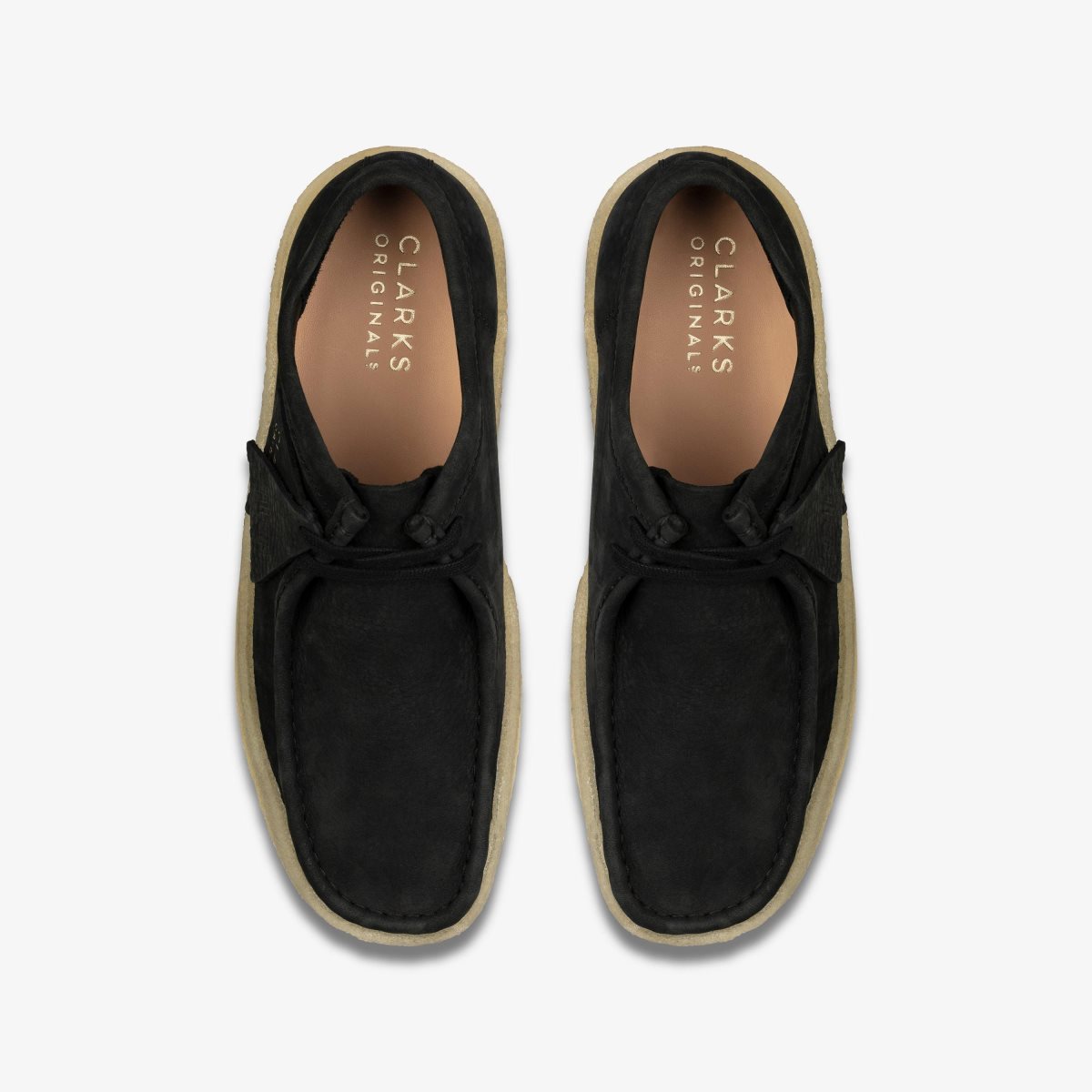 Clarks Wallabee Cup Black Nubuck Wallabees Heren Zwart | 5710843-GK