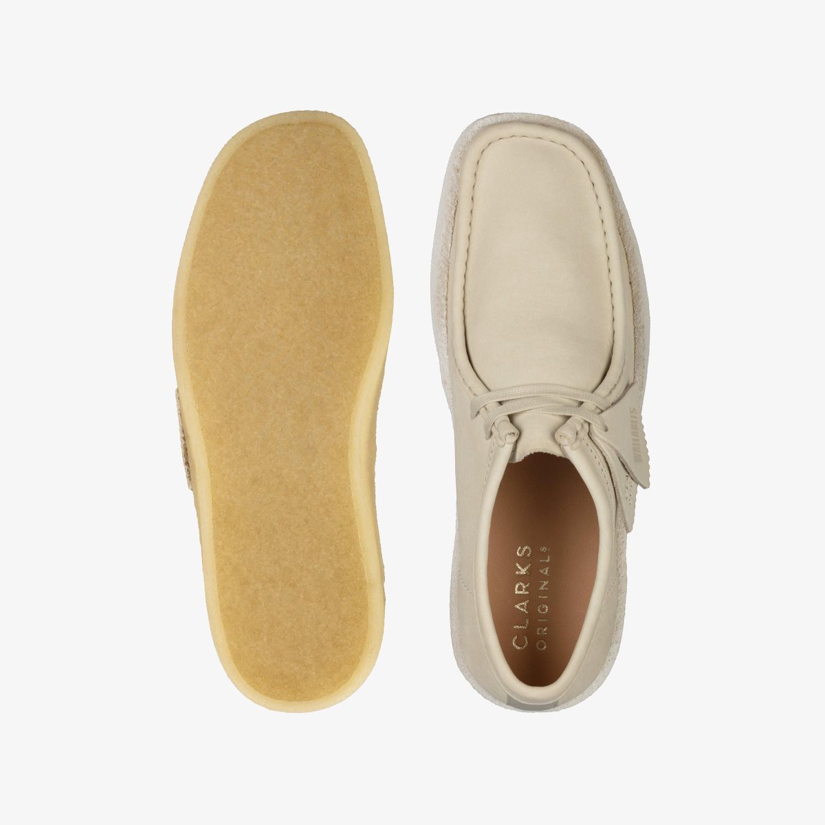 Clarks Wallabee Cup White Nubuck Wallabees Heren Wit | 7065813-ZI