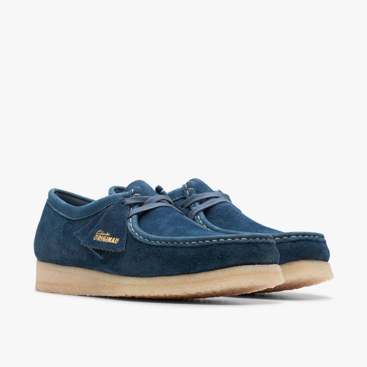 Clarks Wallabee Navy/Teal Suede Wallabees Heren Donkerblauw Turquoise | 4023958-OH