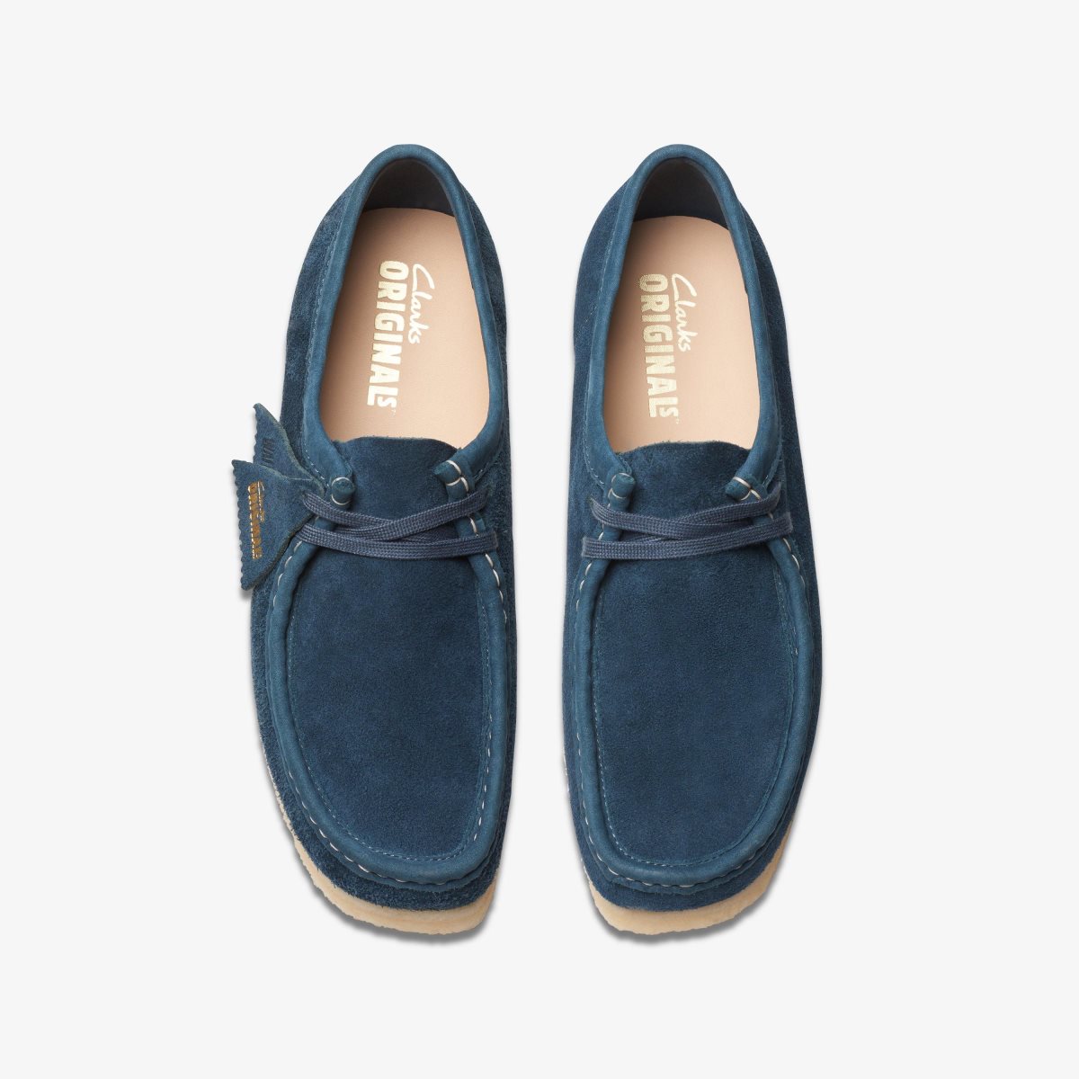 Clarks Wallabee Navy/Teal Suede Wallabees Heren Donkerblauw Turquoise | 4023958-OH