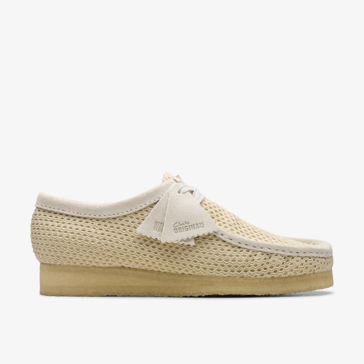 Clarks Wallabee Off White Mesh Wallabees Heren Wit | 6913025-AN