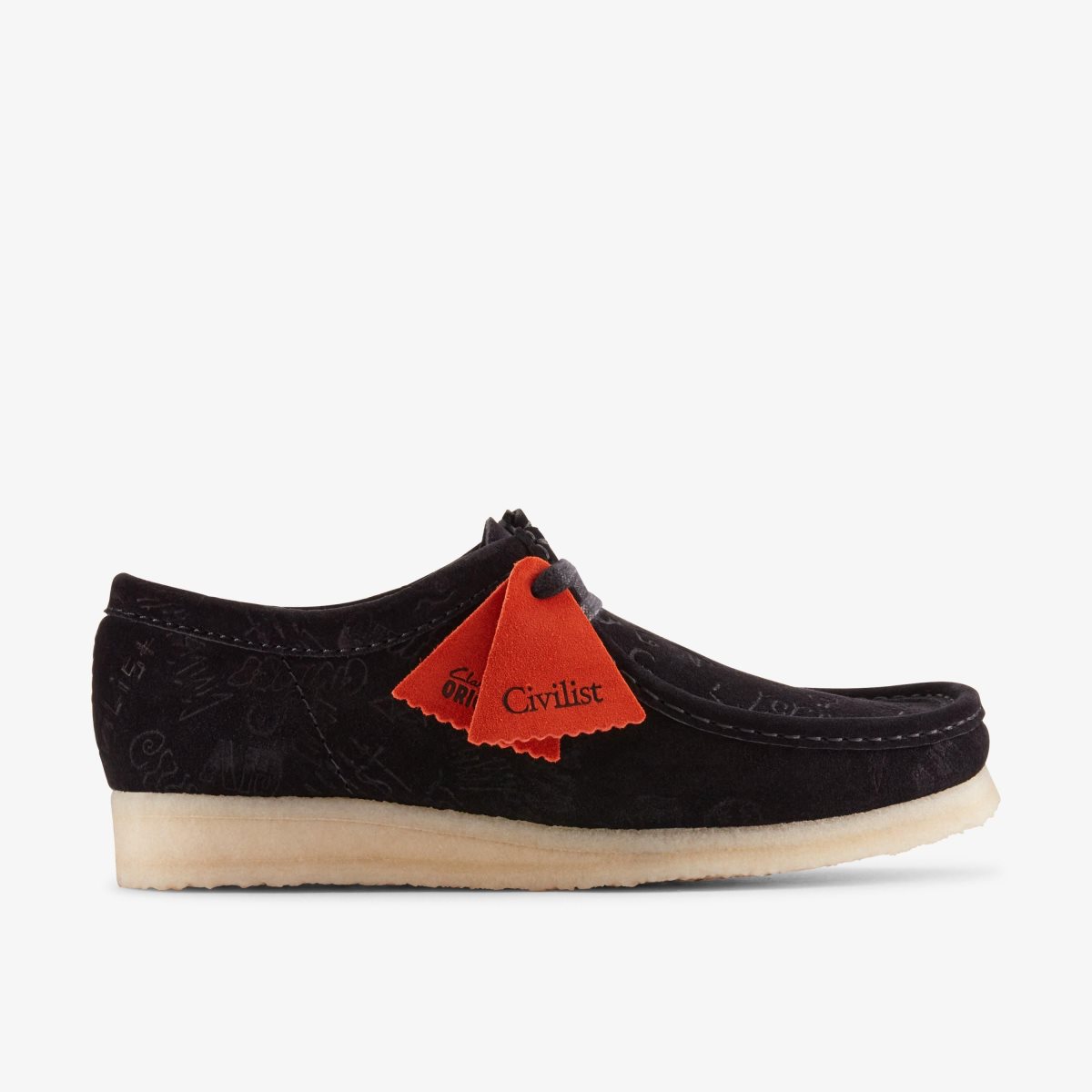 Clarks Wallabee X Civilist Black Deboss Wallabees Heren Zwart | 6587923-OA