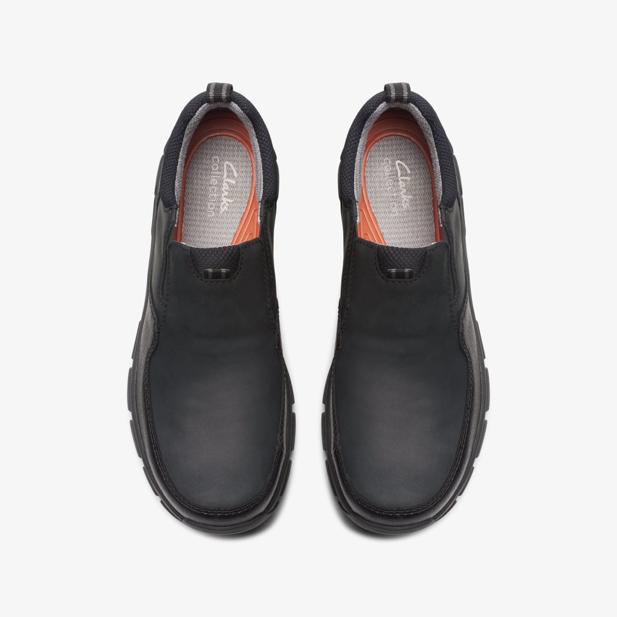 Clarks Walpath Step Black Leather Slip On & Loafers Heren Zwart | 2386591-RE